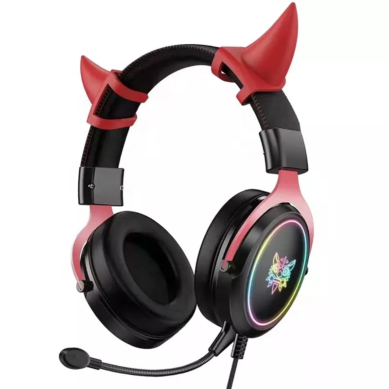 HEADPHONE GAMING ONIKUMA X10 BLACK MODEL LITTLE DEVIL DENGAN STEREO NOICE CANCELLATION ORIGINAL